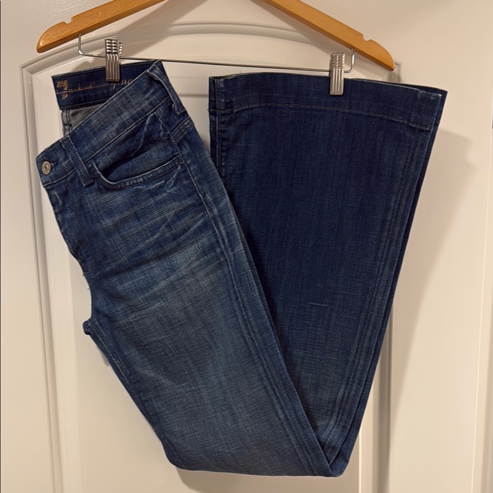7 for all Mankind Ginger Wide-leg Blue Denim Jeans